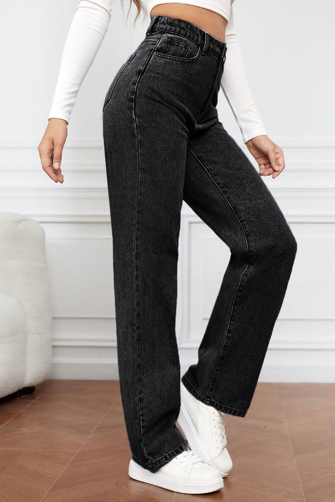 Straight Leg Long Jeans