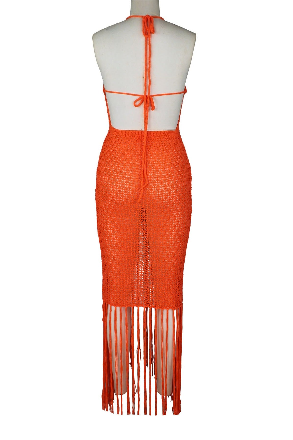 Embellished Crochet Fringe Dress