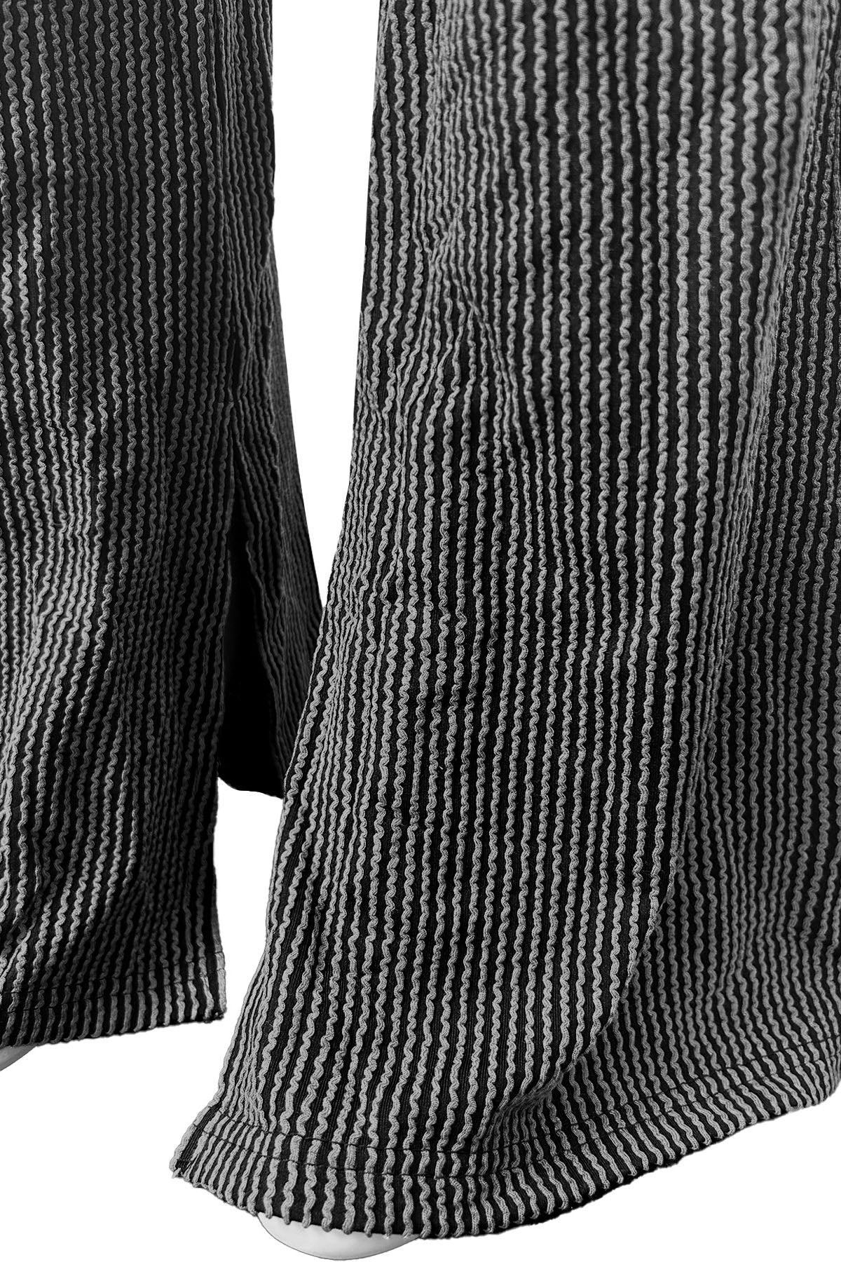 Textured Hooded Top & Flared Pants Set