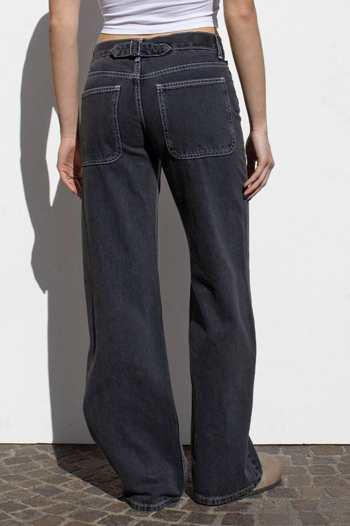 High Waist Loose Wide Leg Denim Jeans