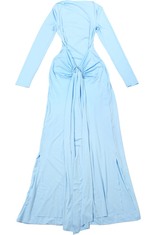 Twist Knot Ring Detail Maxi Dress