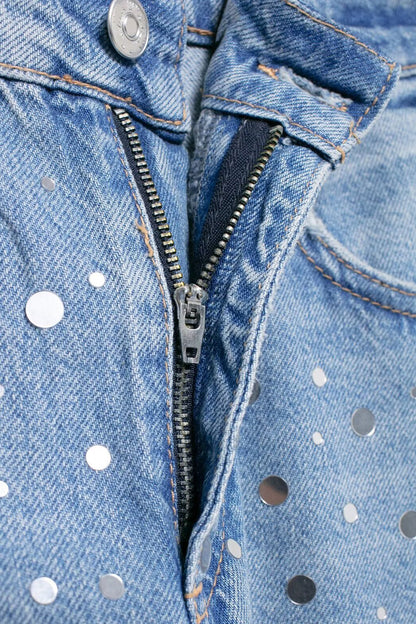 Rhinestone Straight Leg Jeans