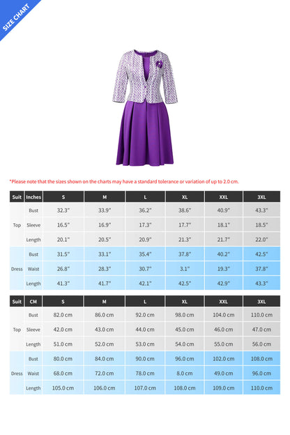 2-Piece Tailored Jacket & A-Line Dress Set