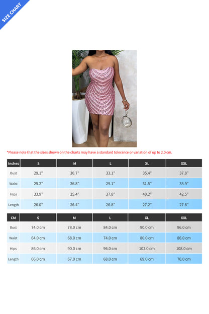 Sequin Strapless Bodycon Mini Dress