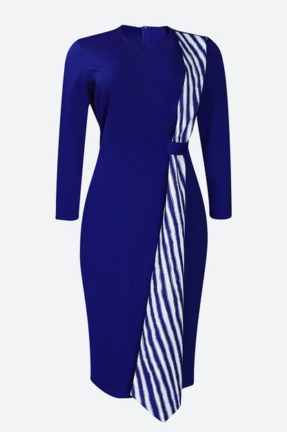 Print Hip Wrap Dress