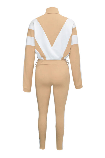 Sporty Color Block 2-Piece Tracksuit