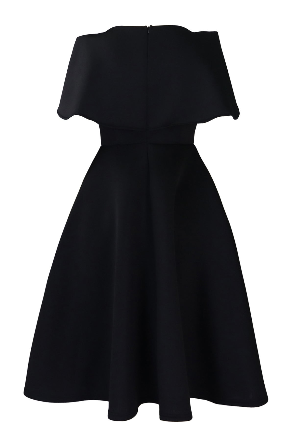 Off-Shoulder Ruffle Fit & Flare Midi Dress