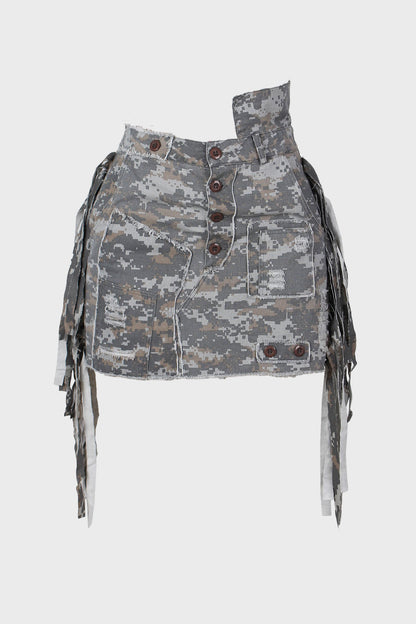 Camouflage Tassel Skirt