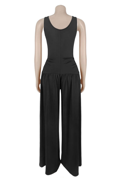 Embellished Cutout Wide Leg Jumpsuit
