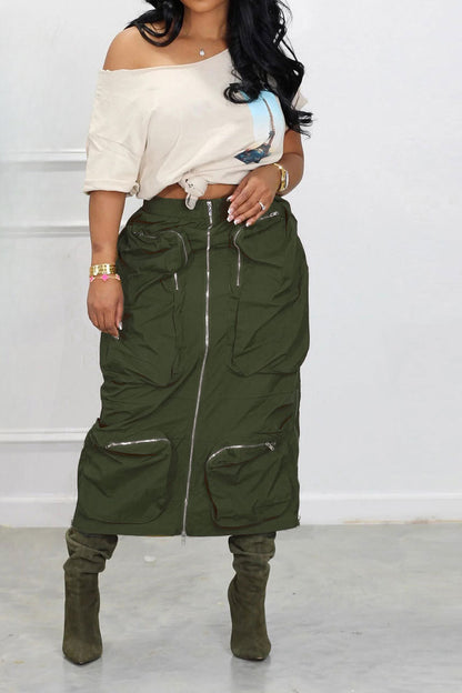Cargo Zipper Skirt
