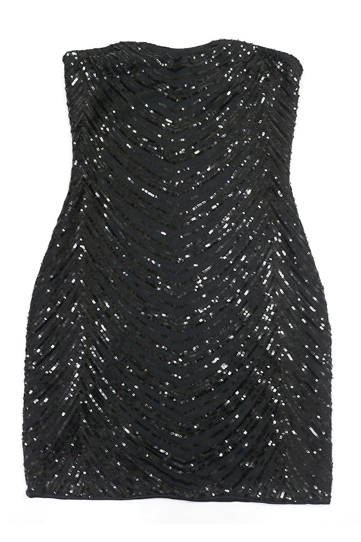 Sequin Strapless Bodycon Mini Dress