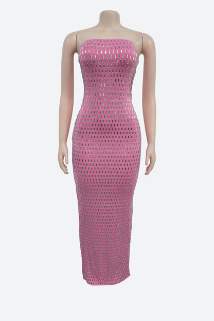 Embellished Bandeau Maxi Dress