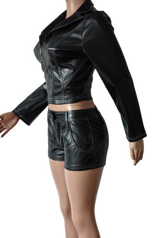 Leather Short Set