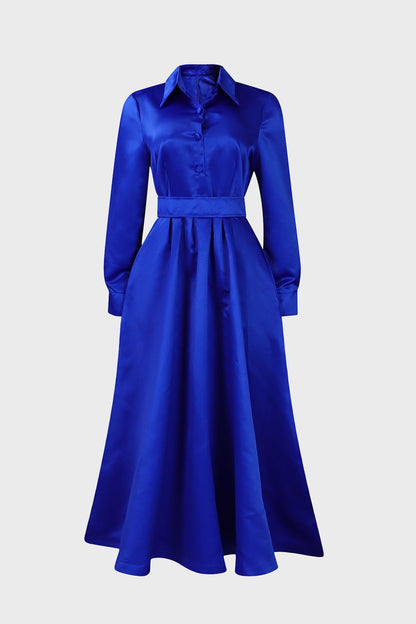 Solid Shirt Dress