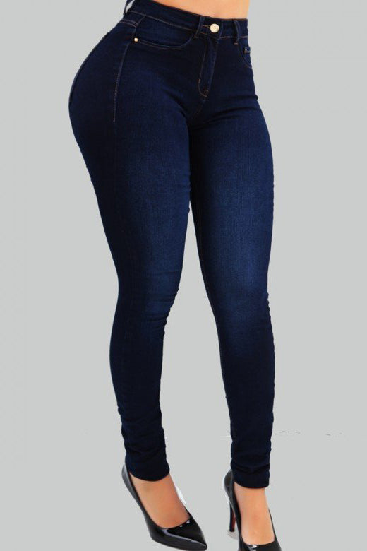 High Waist Stretch Slim Fit Skinny Jeans