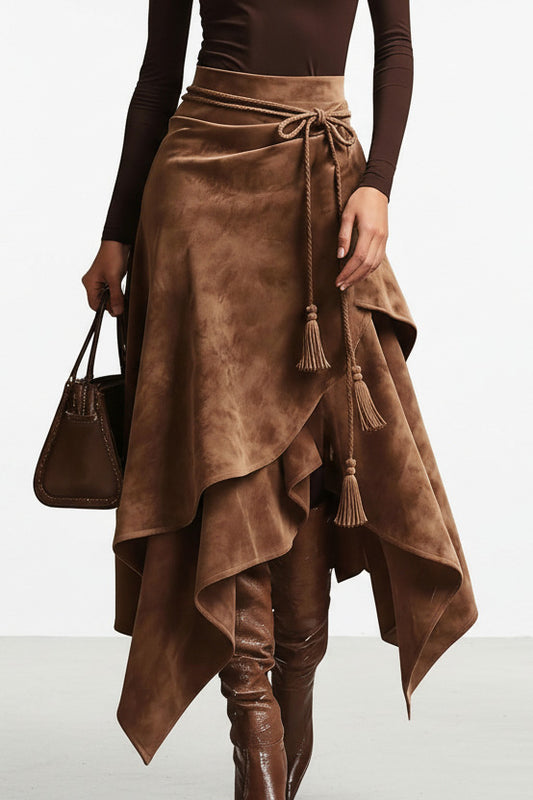 Retro Western Irregular Design Skirt
