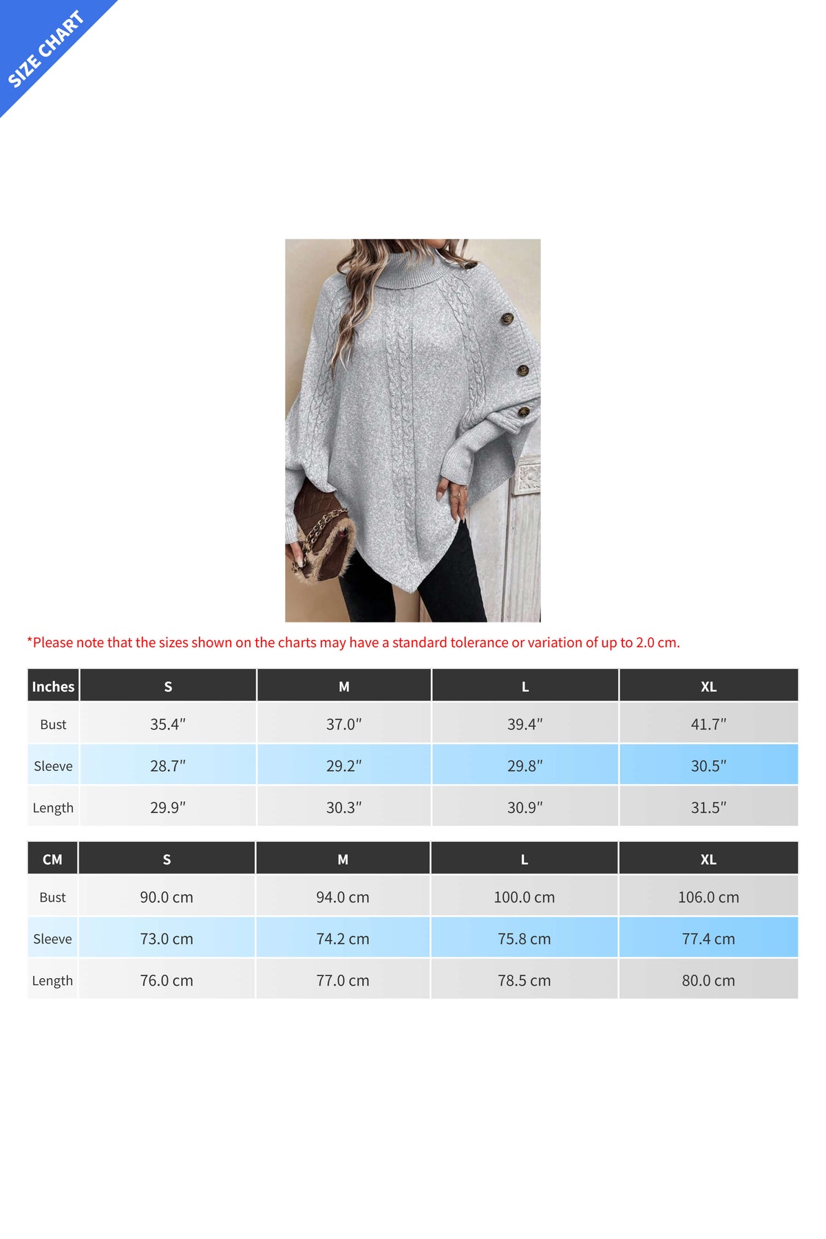 Cape Sweater with Turtleneck