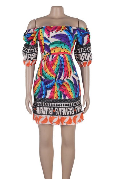Floral Print Backless Cutout Mini Dresses