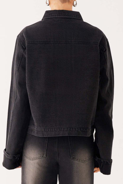 Collared Comfortable Casual Denim Jacket