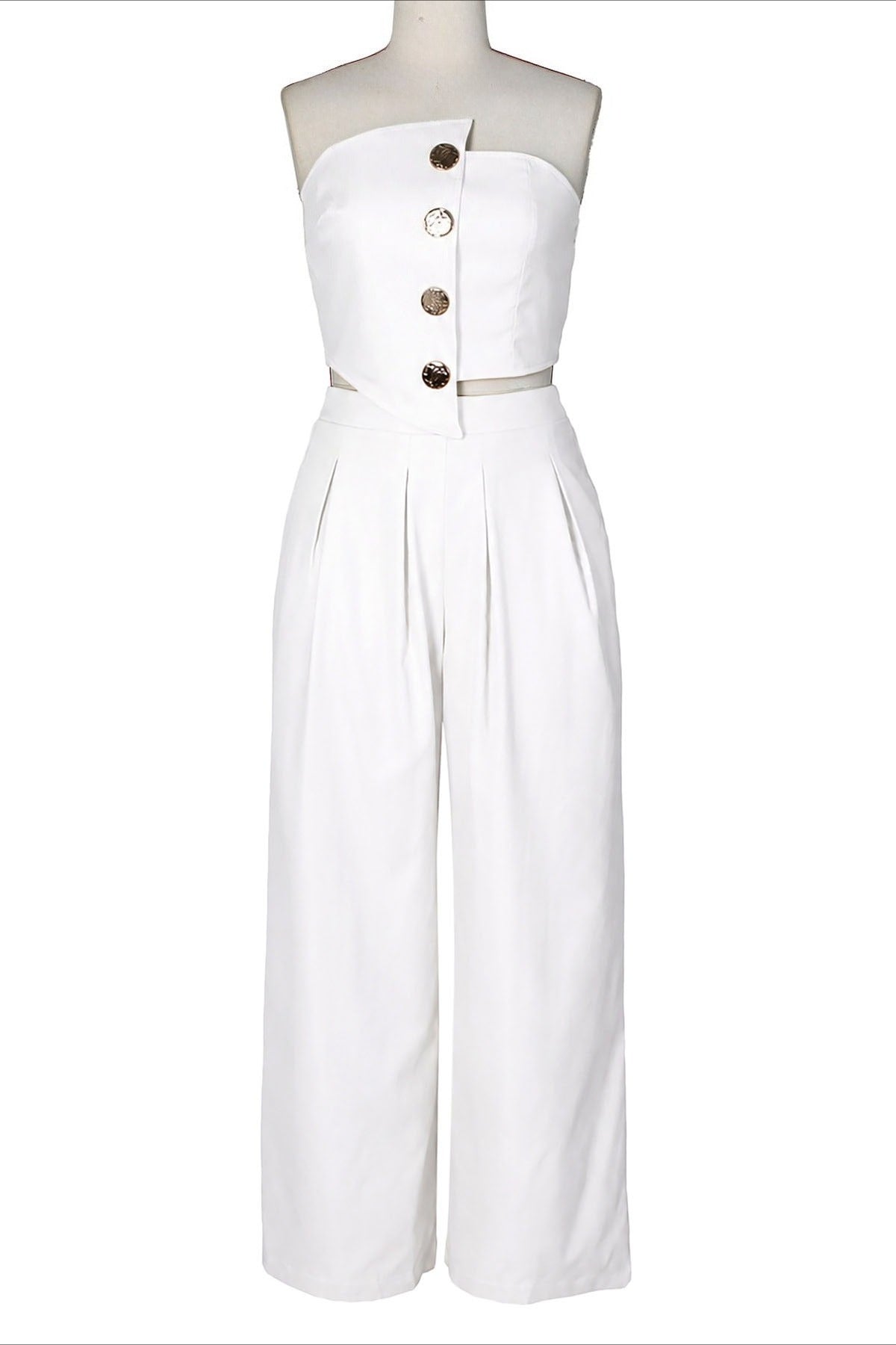 Asymmetrical Bandeau Pant Set