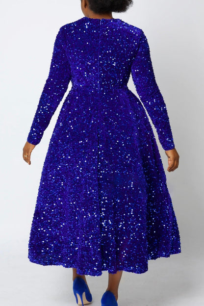 Sequin Long Sleeve Dresses