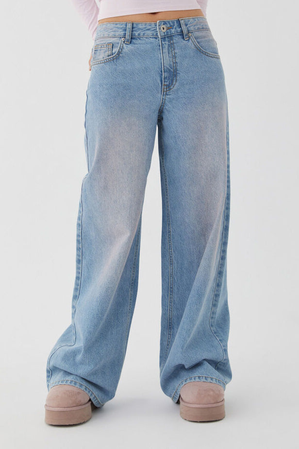 Vintage High Waist Loose Straight Wide Jeans