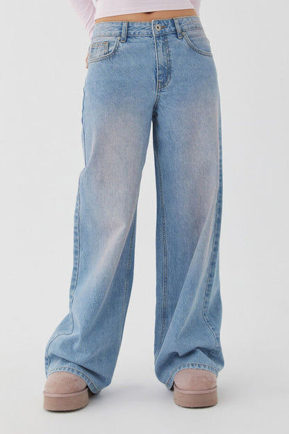 Vintage High Waist Loose Straight Wide Jeans