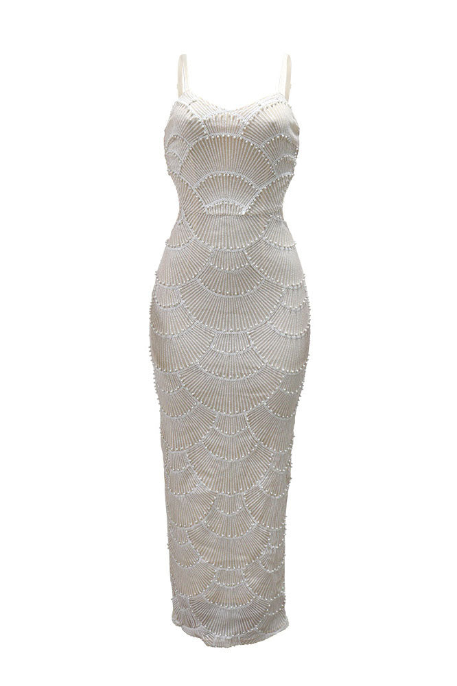 Pearl Sequin Maxi Dress