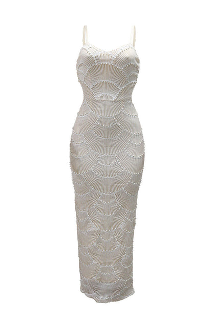 Pearl Sequin Maxi Dress