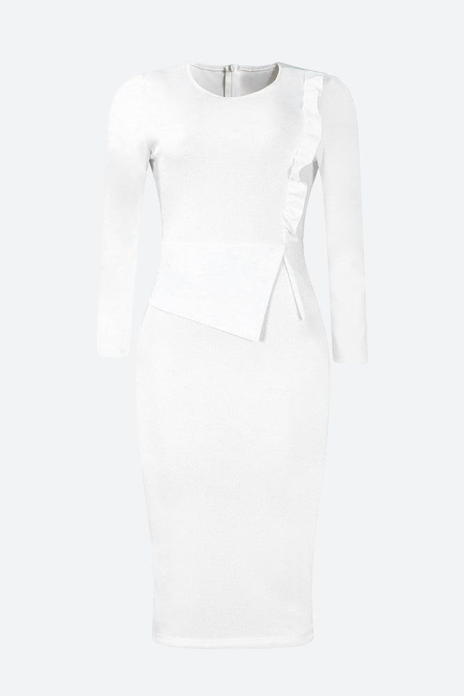 Bodycon Long Sleeve Midi Pencil Dress