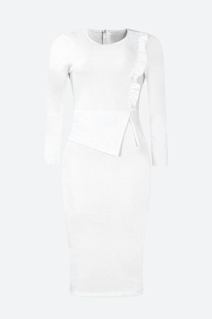 Bodycon Long Sleeve Midi Pencil Dress