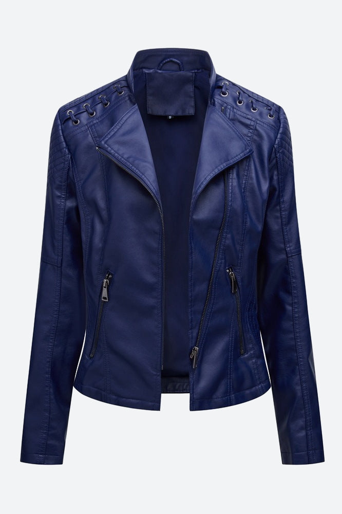 Women Classic Leather Jacket