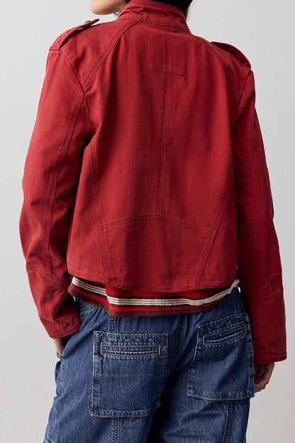 Cropped Vintage Military Band Jacket