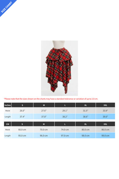 Layered Asymmetrical Handkerchief Skirt