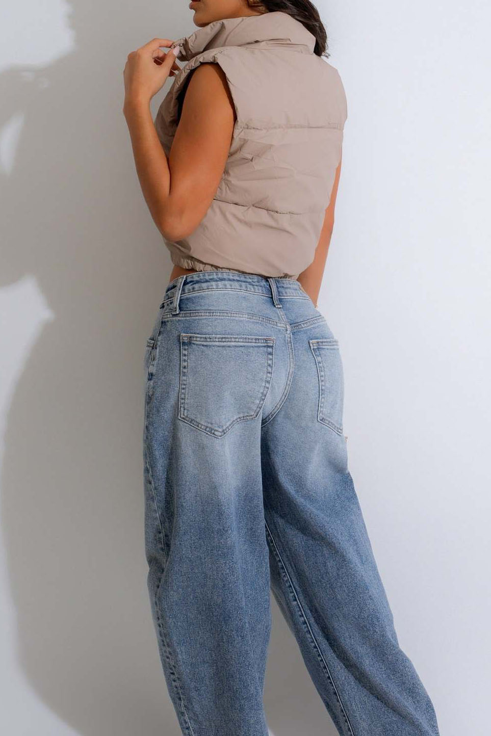 Cropped Puffer Vest