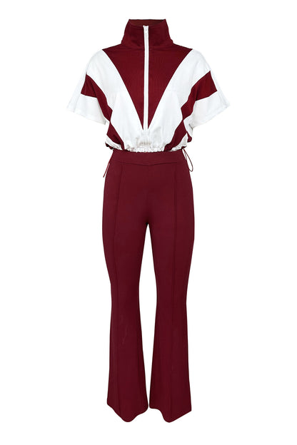 Elastic Waist Colorblock Sport 2-Piece Set