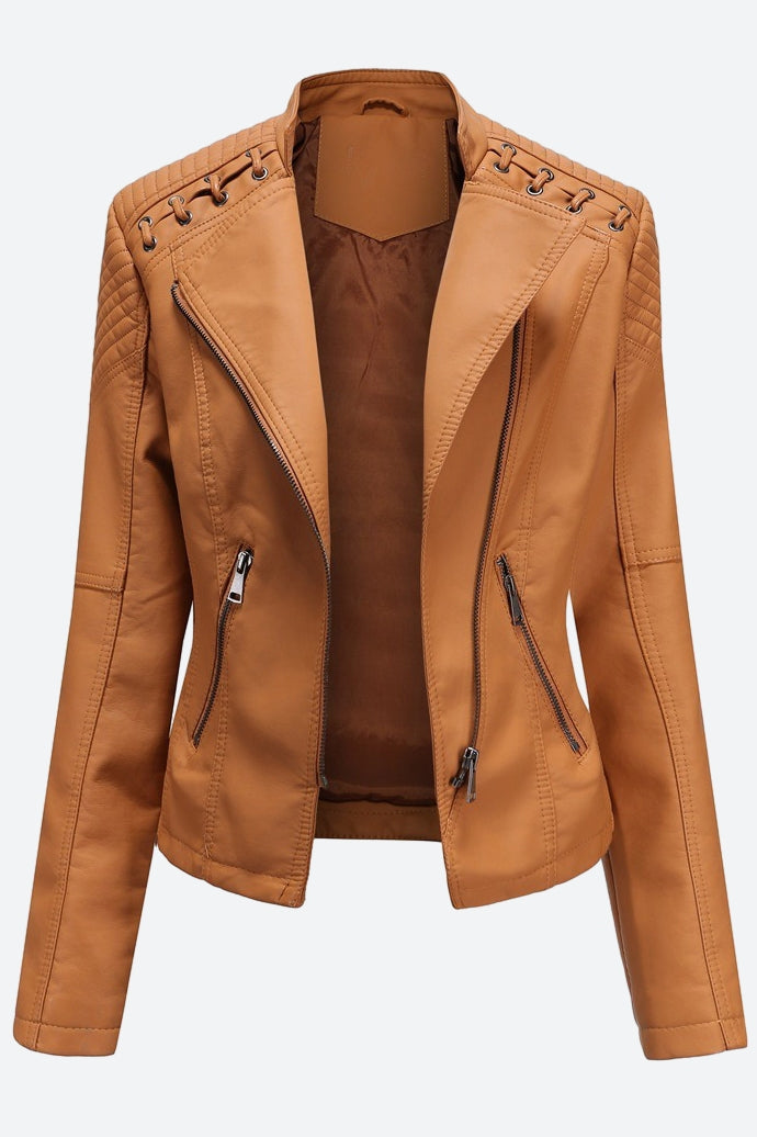 Women Classic Leather Jacket