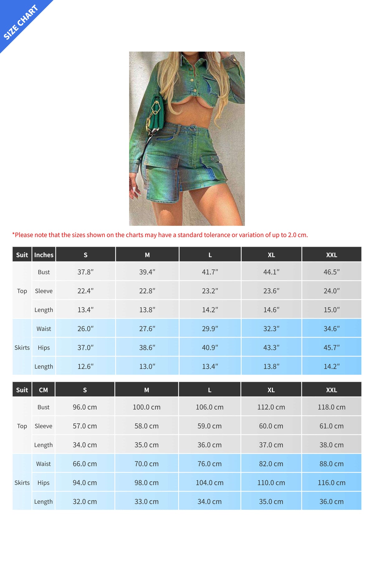 Cropped Denim Jacket and Cargo Skirt Set