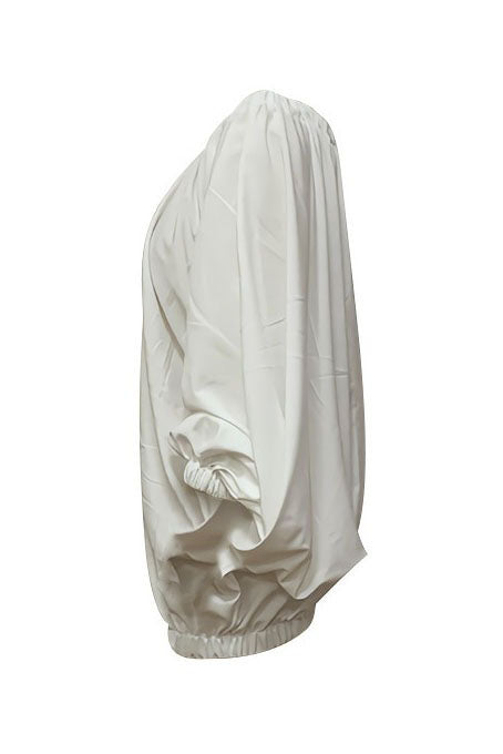 Solid Off-The-Shoulder Bubble Hem Mini Dress