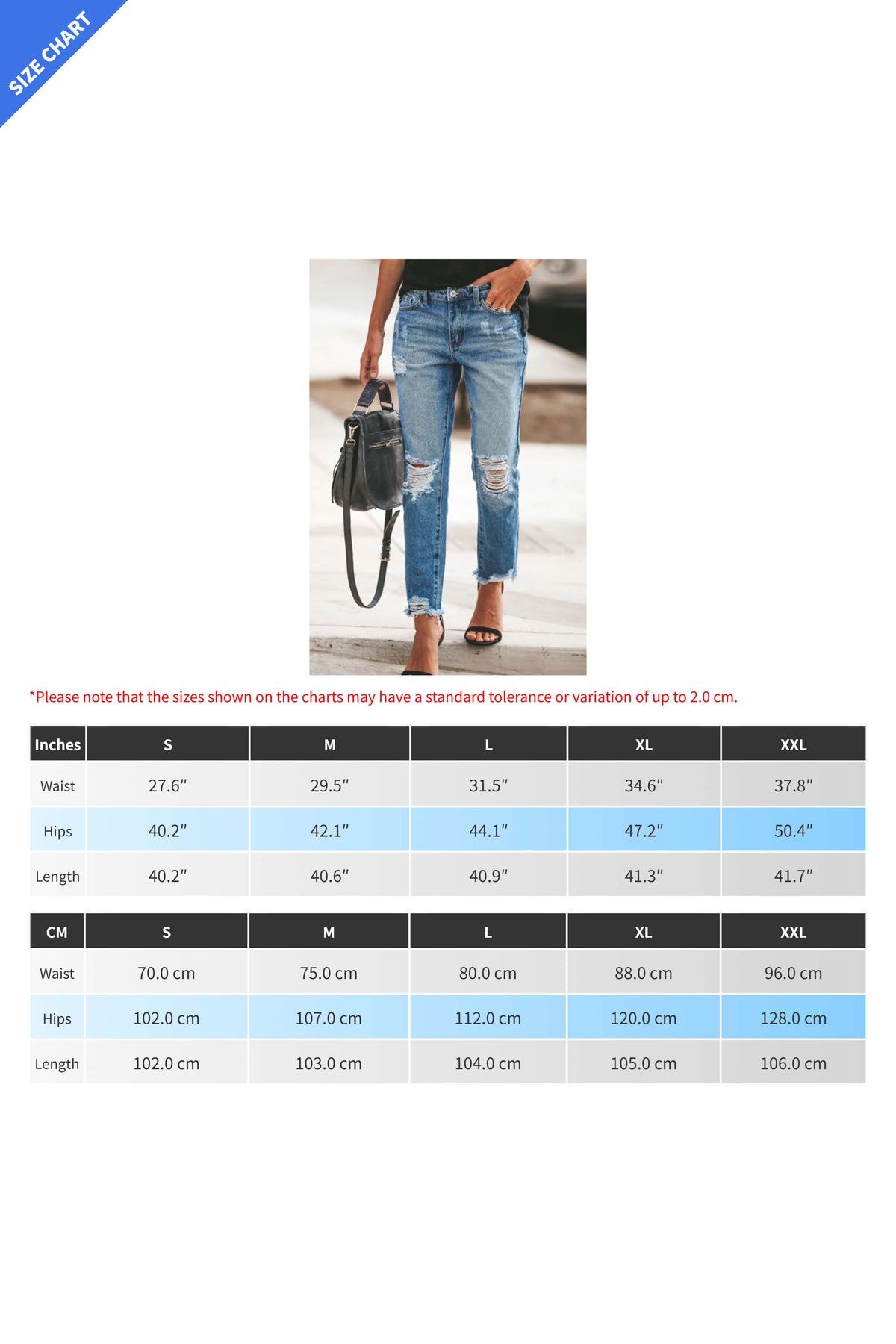 Distressed Raw Hem Jeans