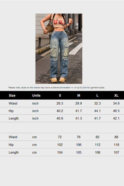 Washed Street Cargo Jeans