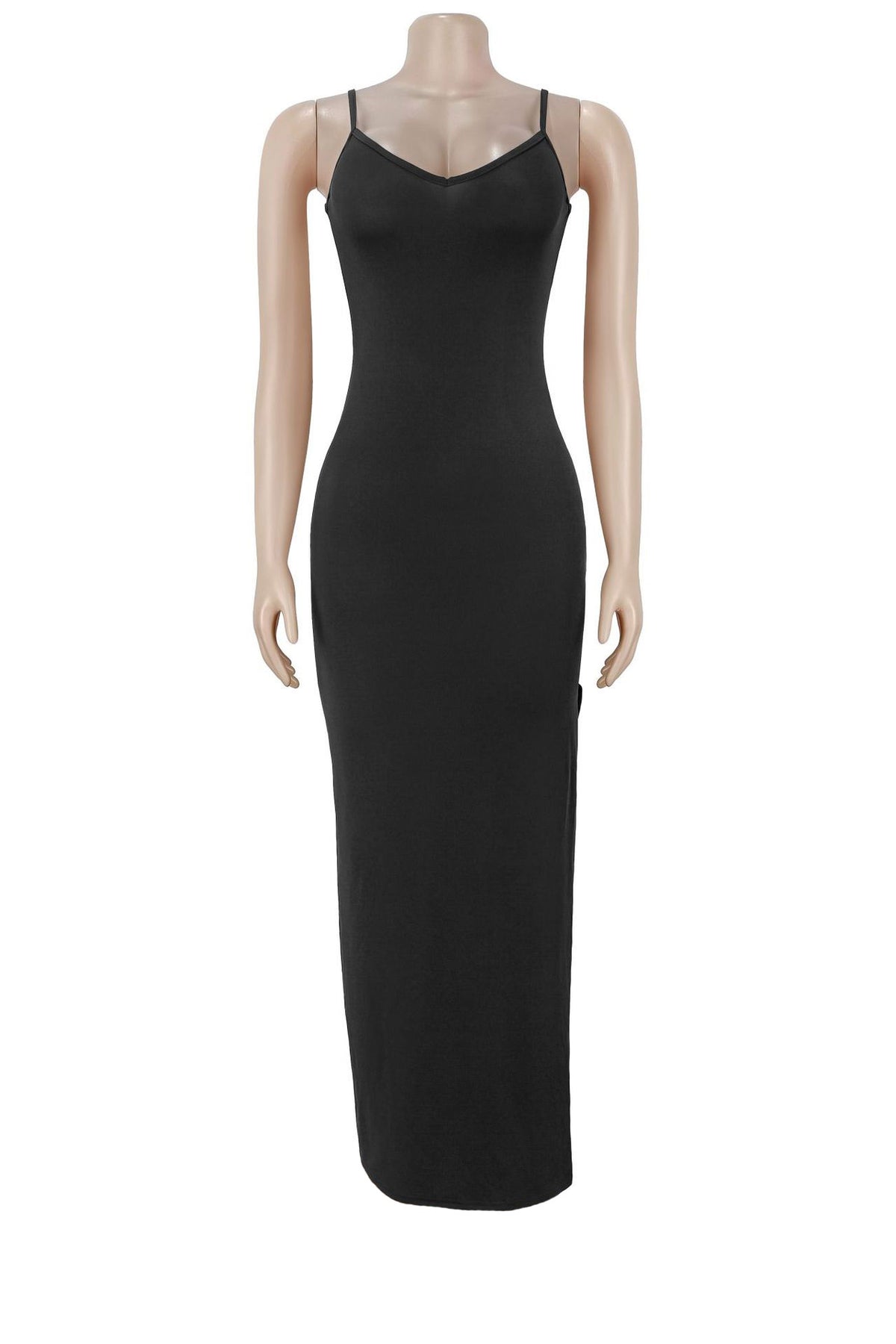 Beaded High-Neck Ruched Mesh Maxi Dress
