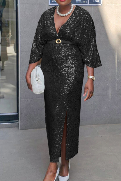 Sequin Tie Dress