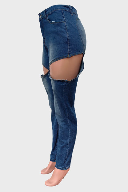 Stretch Ripped Hole Jeans