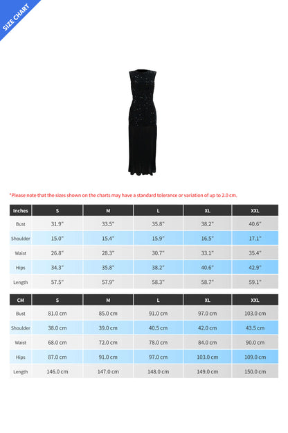 Sparkling Velvet & Chiffon Maxi Dress