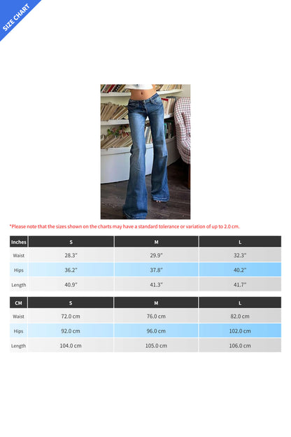Vintage Denim Flare Leg Jeans