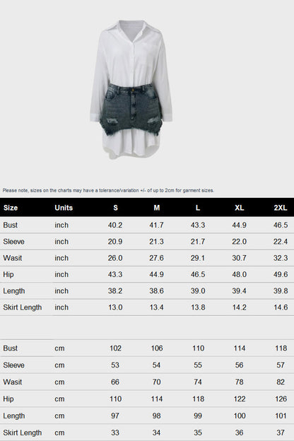 Denim Skirt Set