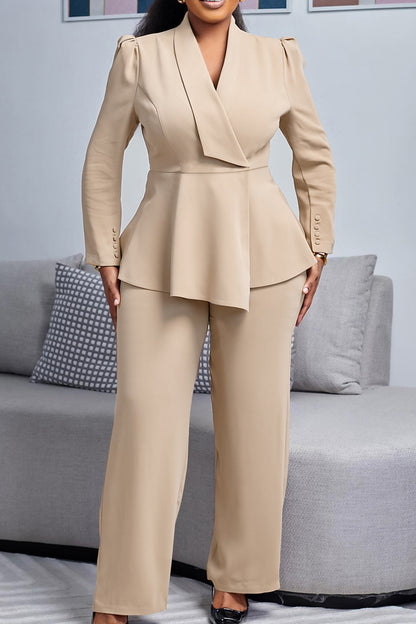 Lapel Blazer & Pants Set
