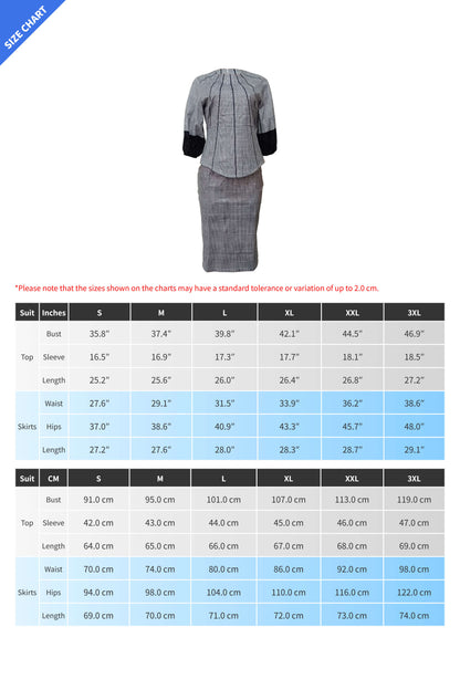 Bodycon Two-Piece Professional Skirt Set