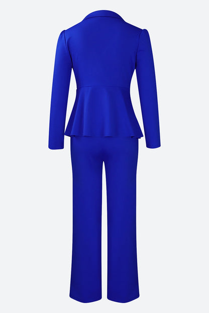 Lapel Blazer & Pants Set